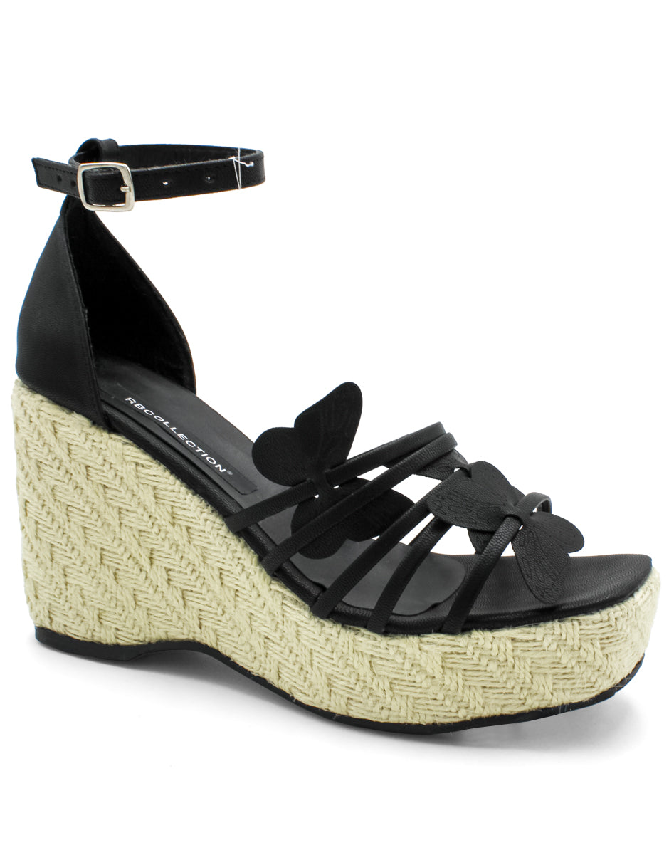 Sandalias con plataforma Exterior Piel sintética Color Negro Para Mujer De RBCOLLECTION