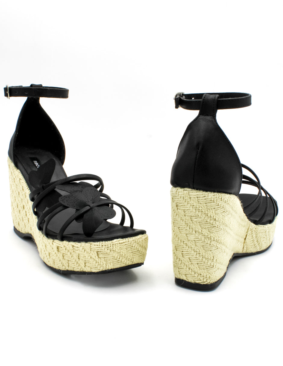 Sandalias con plataforma Exterior Piel sintética Color Negro Para Mujer De RBCOLLECTION