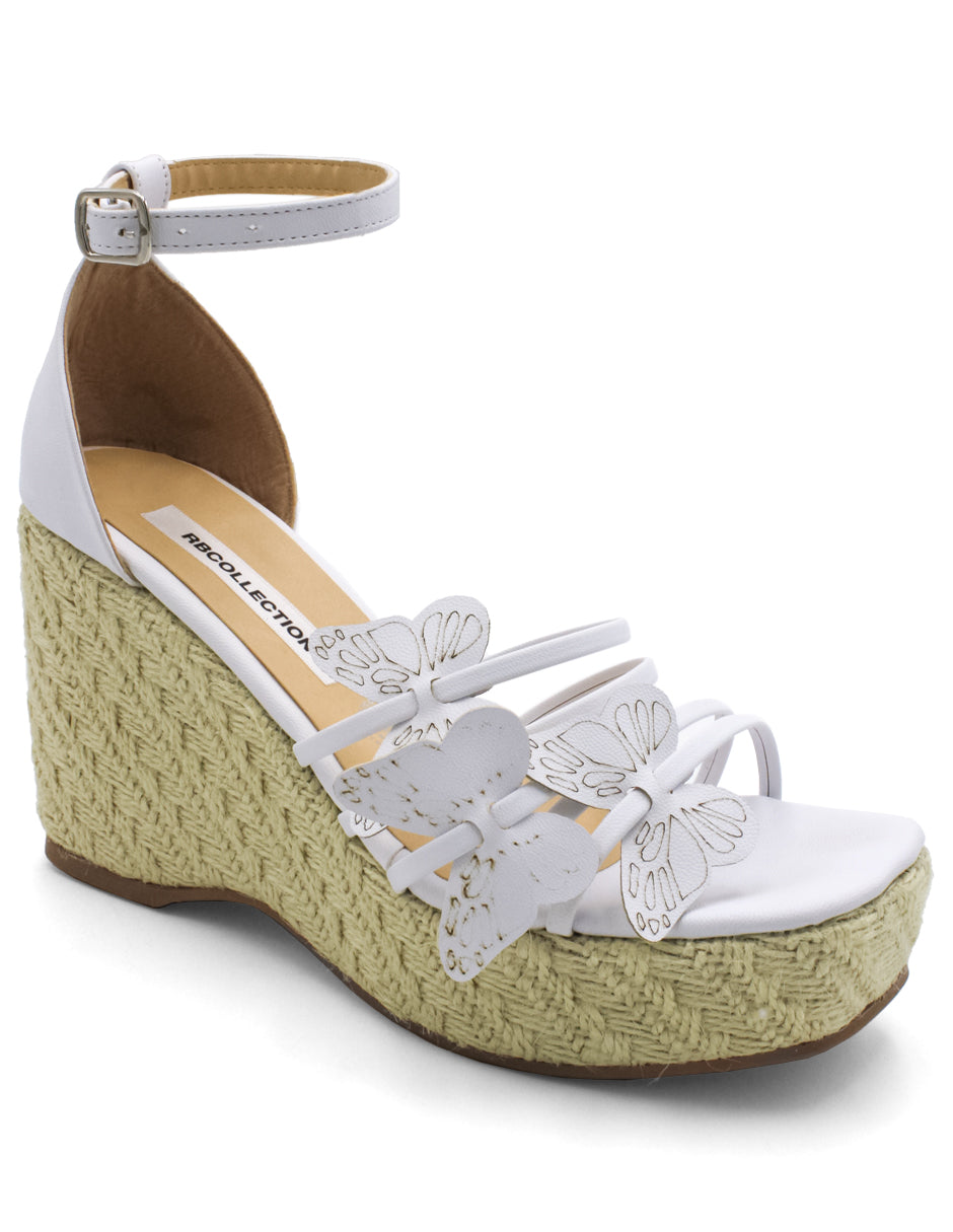 Sandalias con plataforma Exterior Piel sintética Color Blanco Para Mujer De RBCOLLECTION