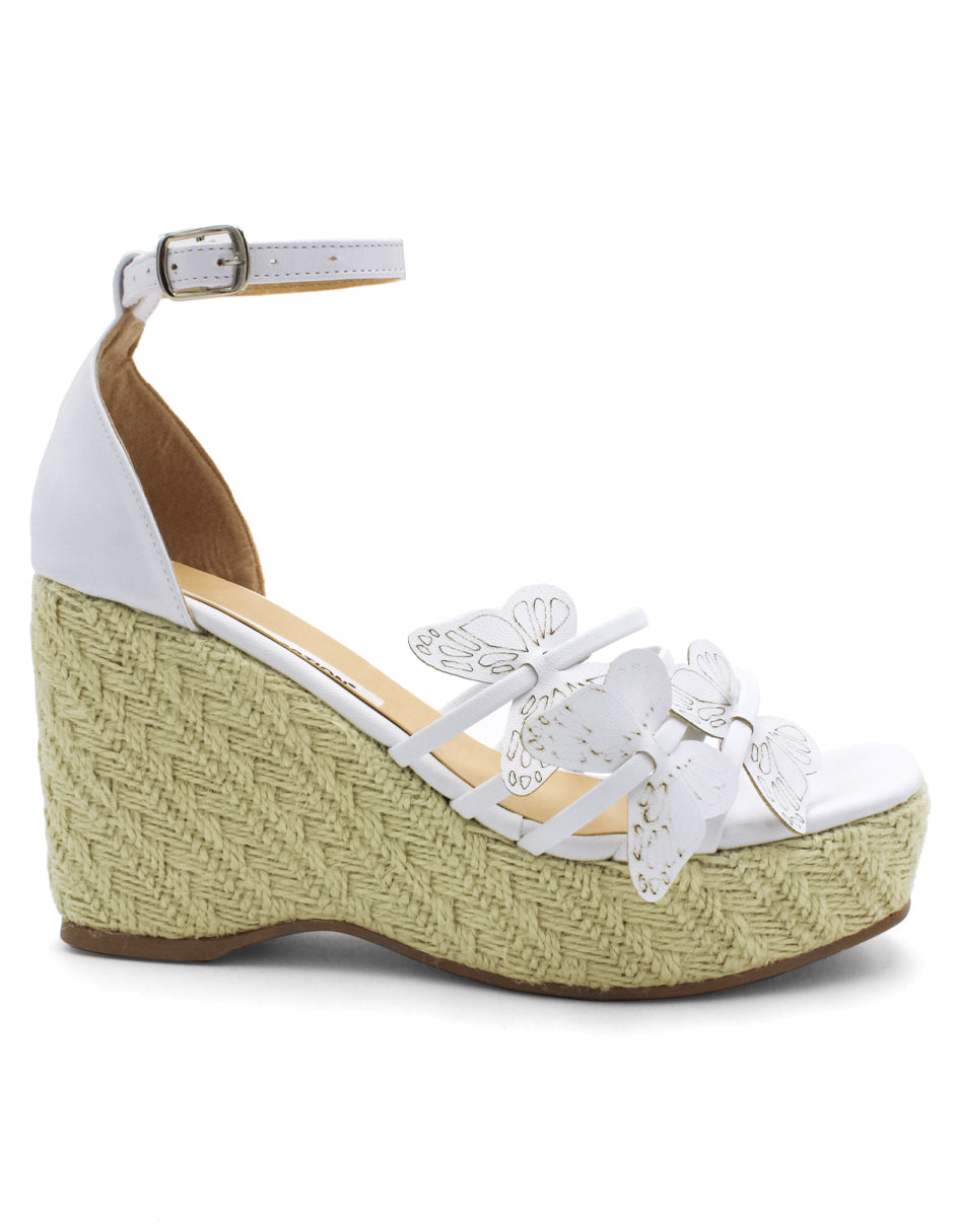 Sandalias con plataforma Exterior Piel sintética Color Blanco Para Mujer De RBCOLLECTION