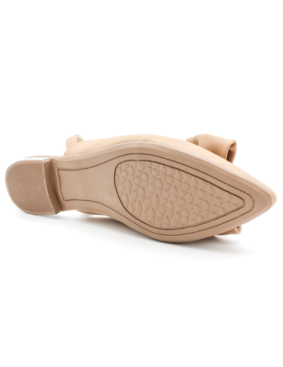 Flats puntales Exterior Piel sintética Color Beige  Para Mujer De RBCOLLECTION