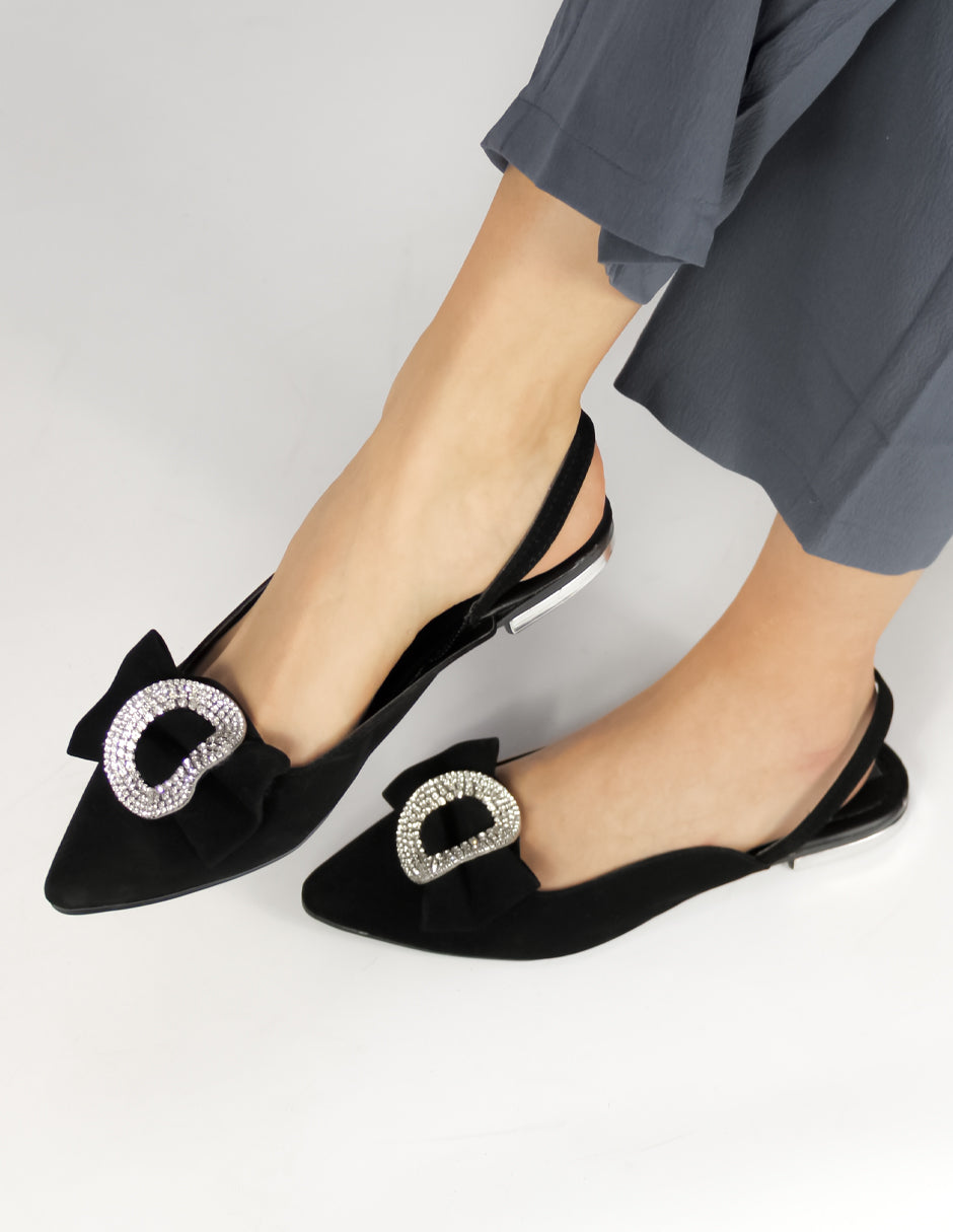 Flats puntales Exterior Piel sintética Color Negro Para Mujer De RBCOLLECTION