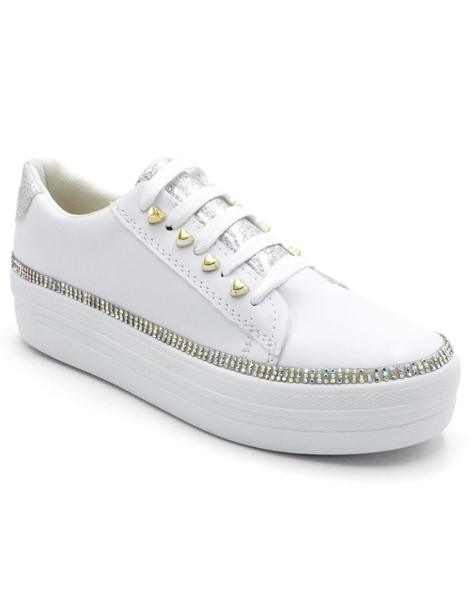 Tenis tipo deportivo Exterior Sintético Color Blanco Para Mujer De RBCOLLECTION