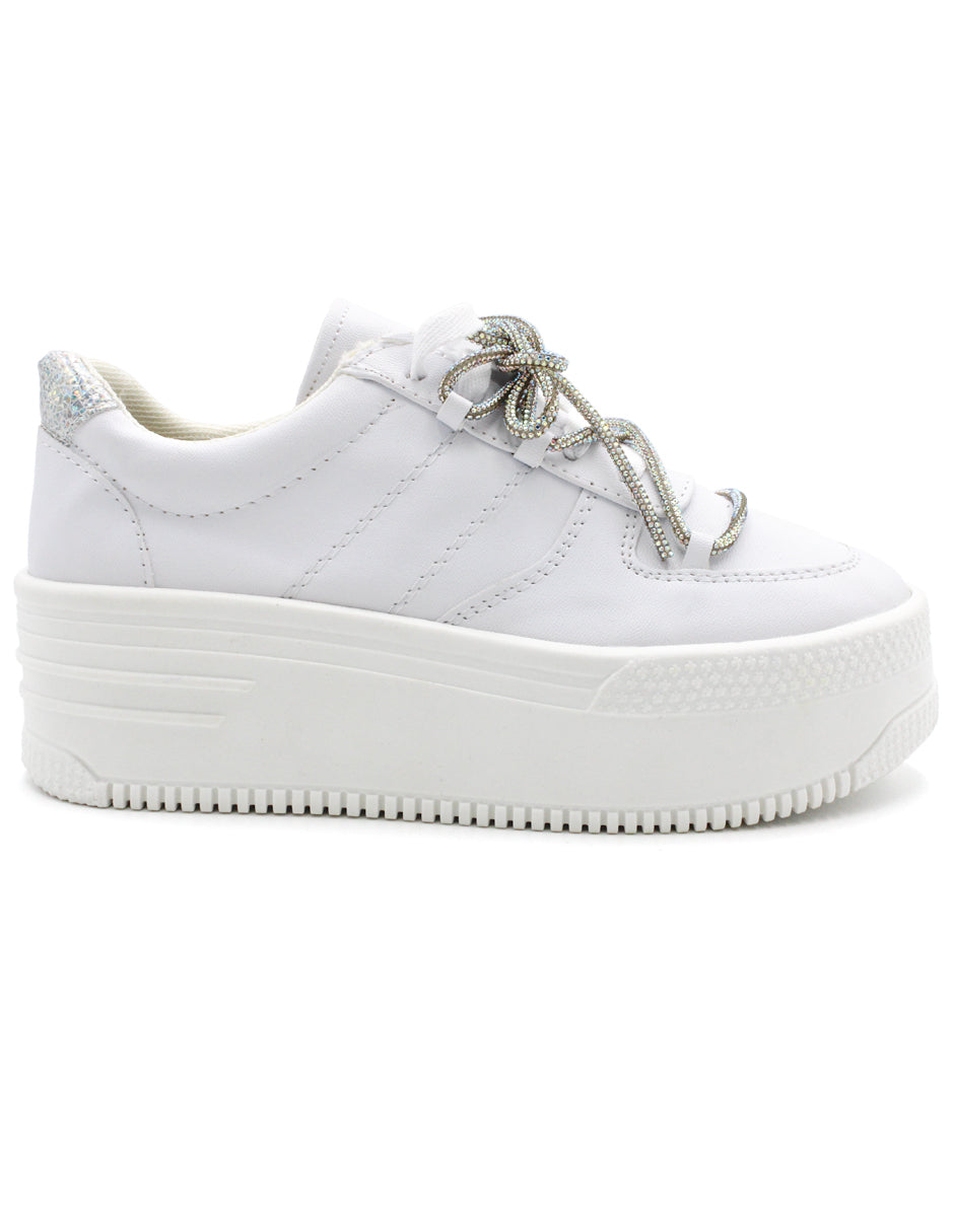 Tenis tipo deportivo  Exterior Sintético Color Blanco Para Mujer De RBCOLLECTION