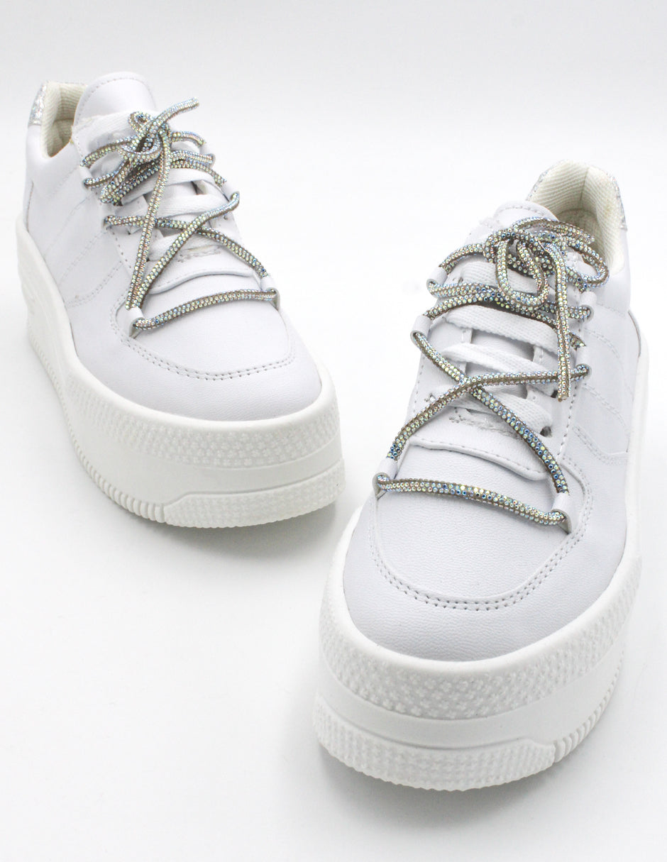 Tenis tipo deportivo  Exterior Sintético Color Blanco Para Mujer De RBCOLLECTION