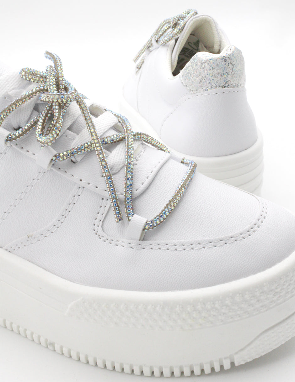 Tenis tipo deportivo  Exterior Sintético Color Blanco Para Mujer De RBCOLLECTION