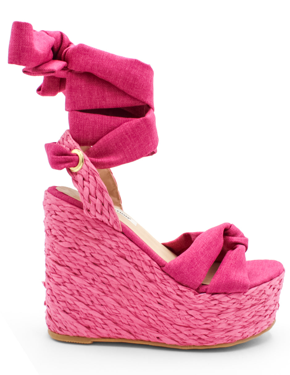 Sandalias con plataforma Exterior Textil Color Rosa Para Mujer De RBCOLLECTION