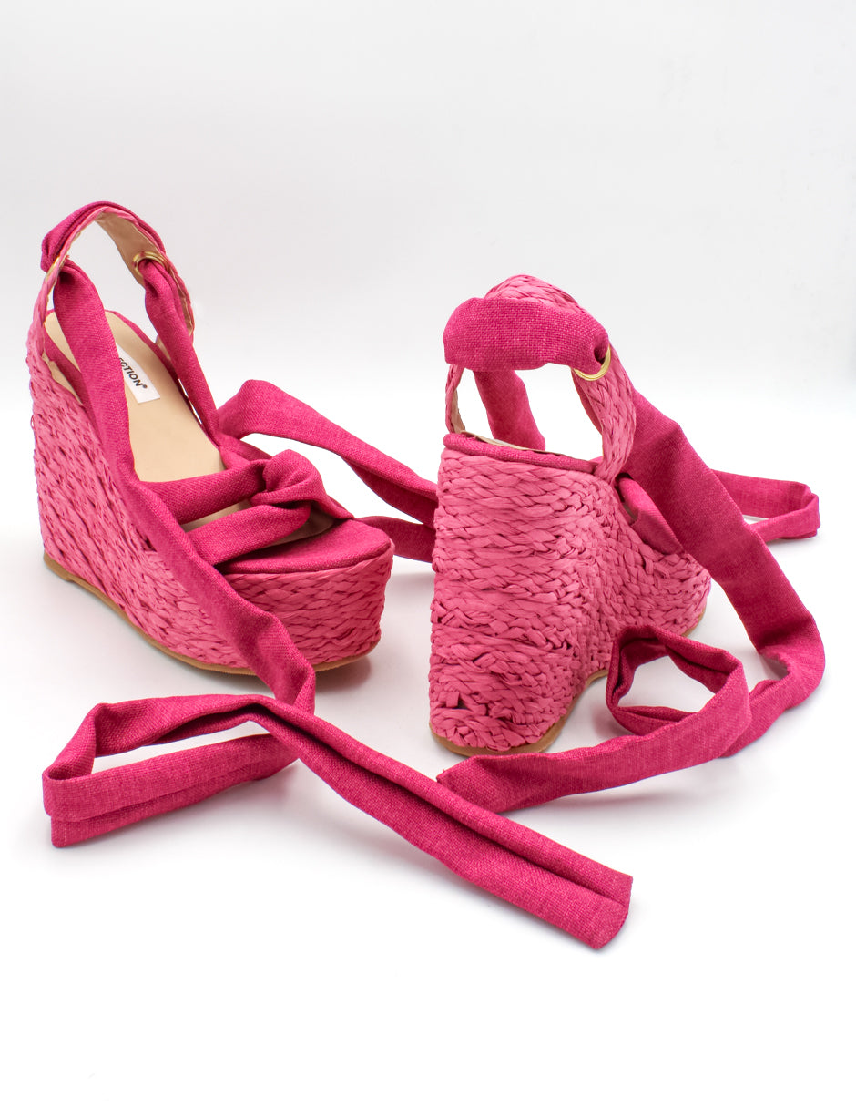 Sandalias con plataforma Exterior Textil Color Rosa Para Mujer De RBCOLLECTION
