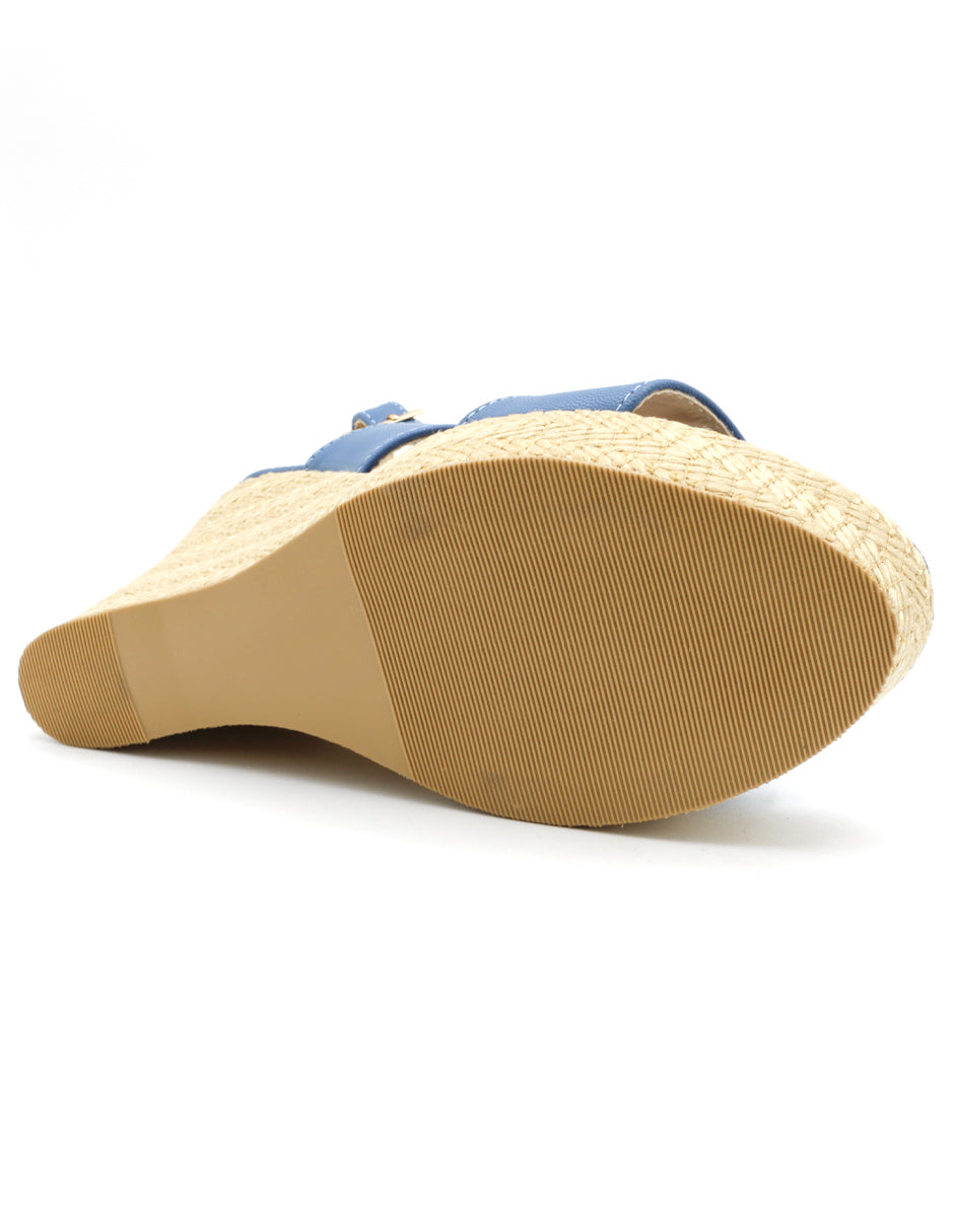 Sandalias con plataforma Exterior Piel sintética Color Azul Para Mujer De RBCOLLECTION