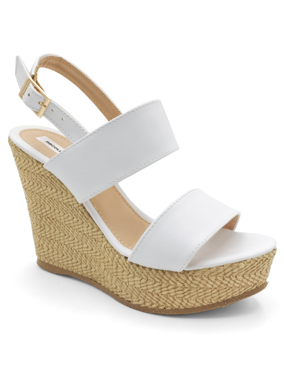Sandalias con plataforma Exterior Piel sintética Color Blanco Para Mujer De RBCOLLECTION