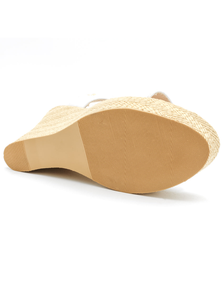 Sandalias con plataforma Exterior Piel sintética Color Blanco Para Mujer De RBCOLLECTION