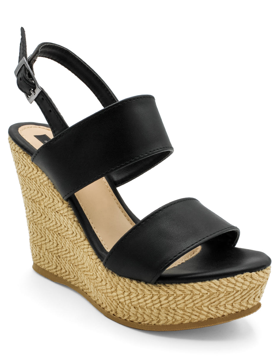 Sandalias con plataforma Exterior Piel sintética Color Negro Para Mujer De RBCOLLECTION