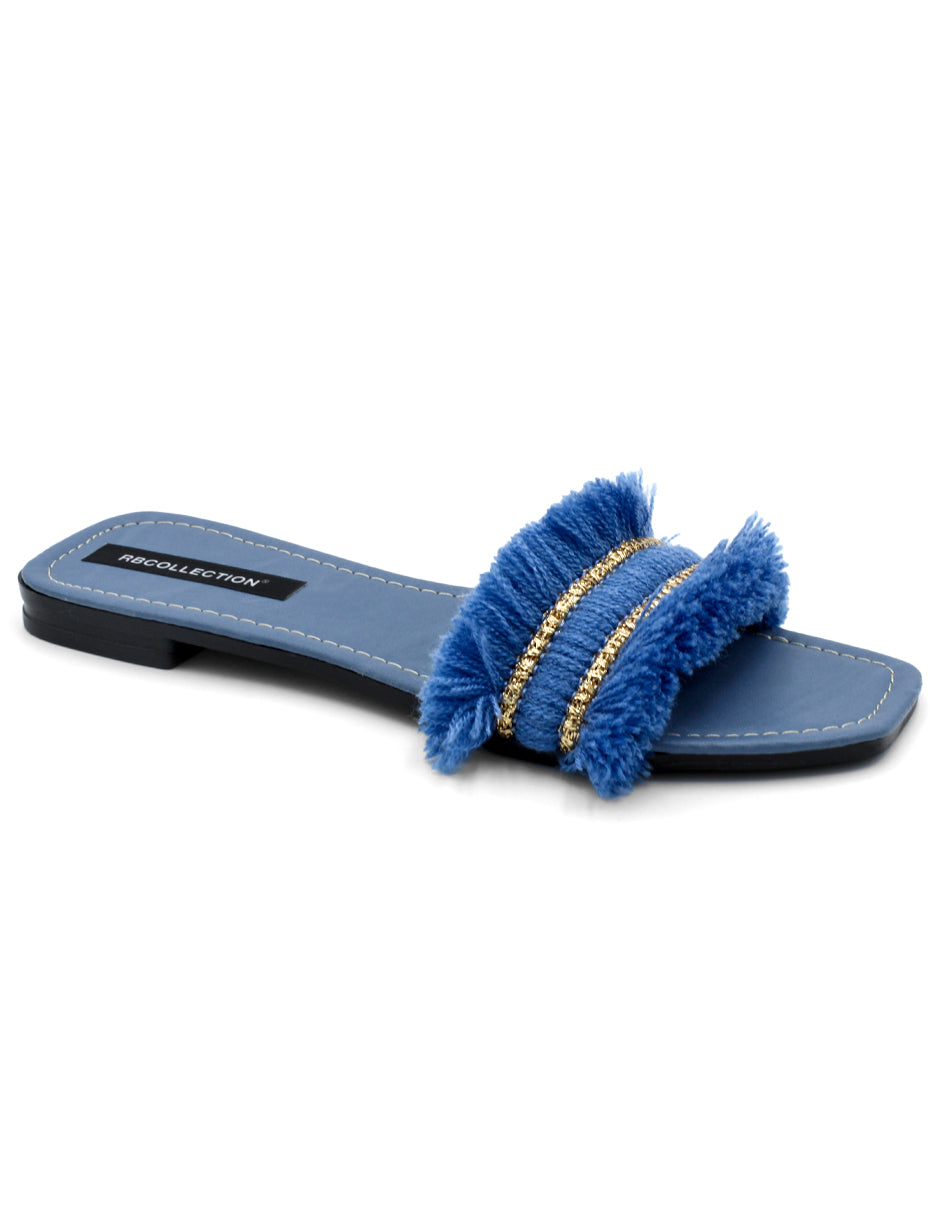 Sandalias de piso Exterior Textil Color Azul Para Mujer De RBBASICS