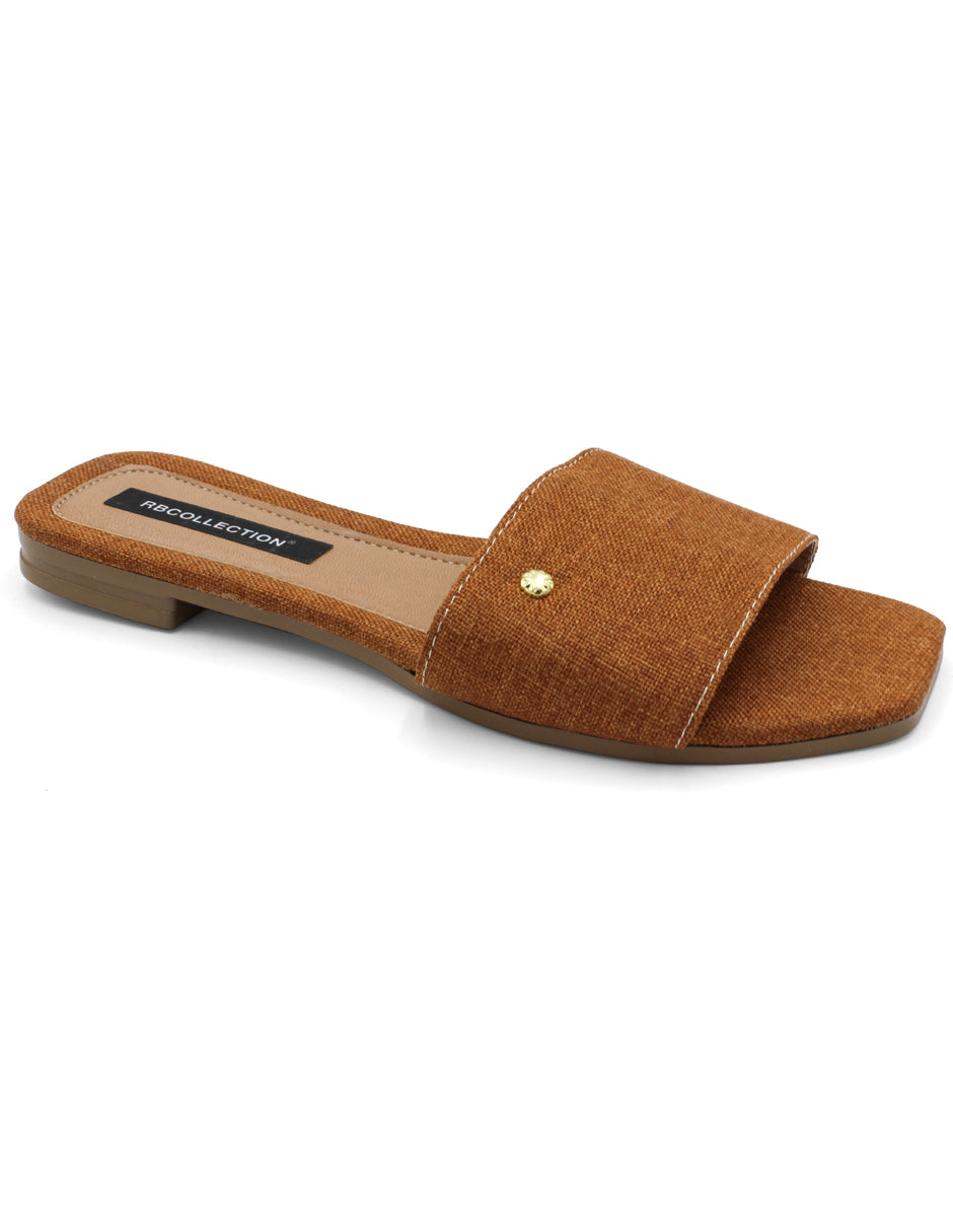 Sandalias de piso Exterior Textil Color Café Para Mujer De RBCOLLECTION