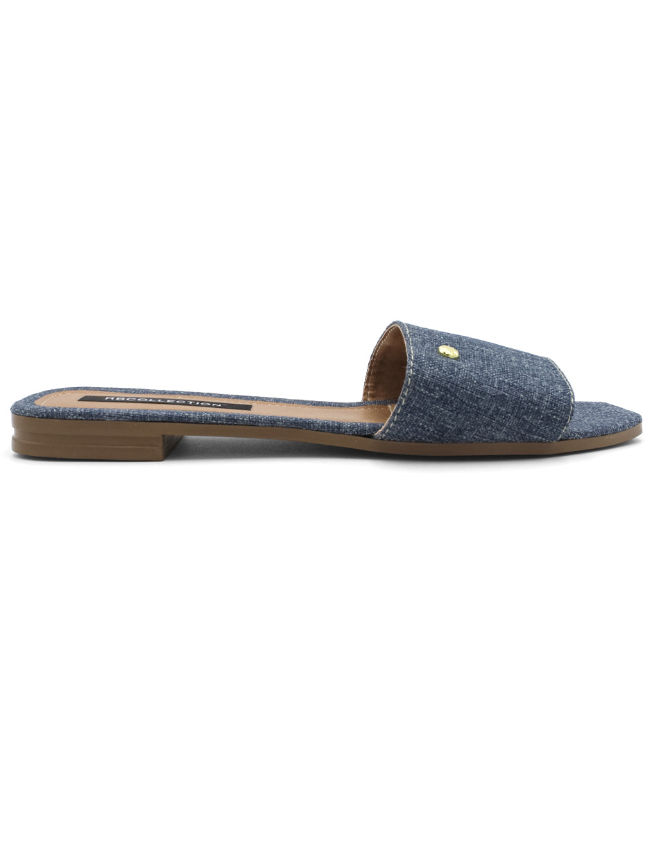 Sandalias de piso Exterior Textil Color Azul Para Mujer De RBCOLLECTION