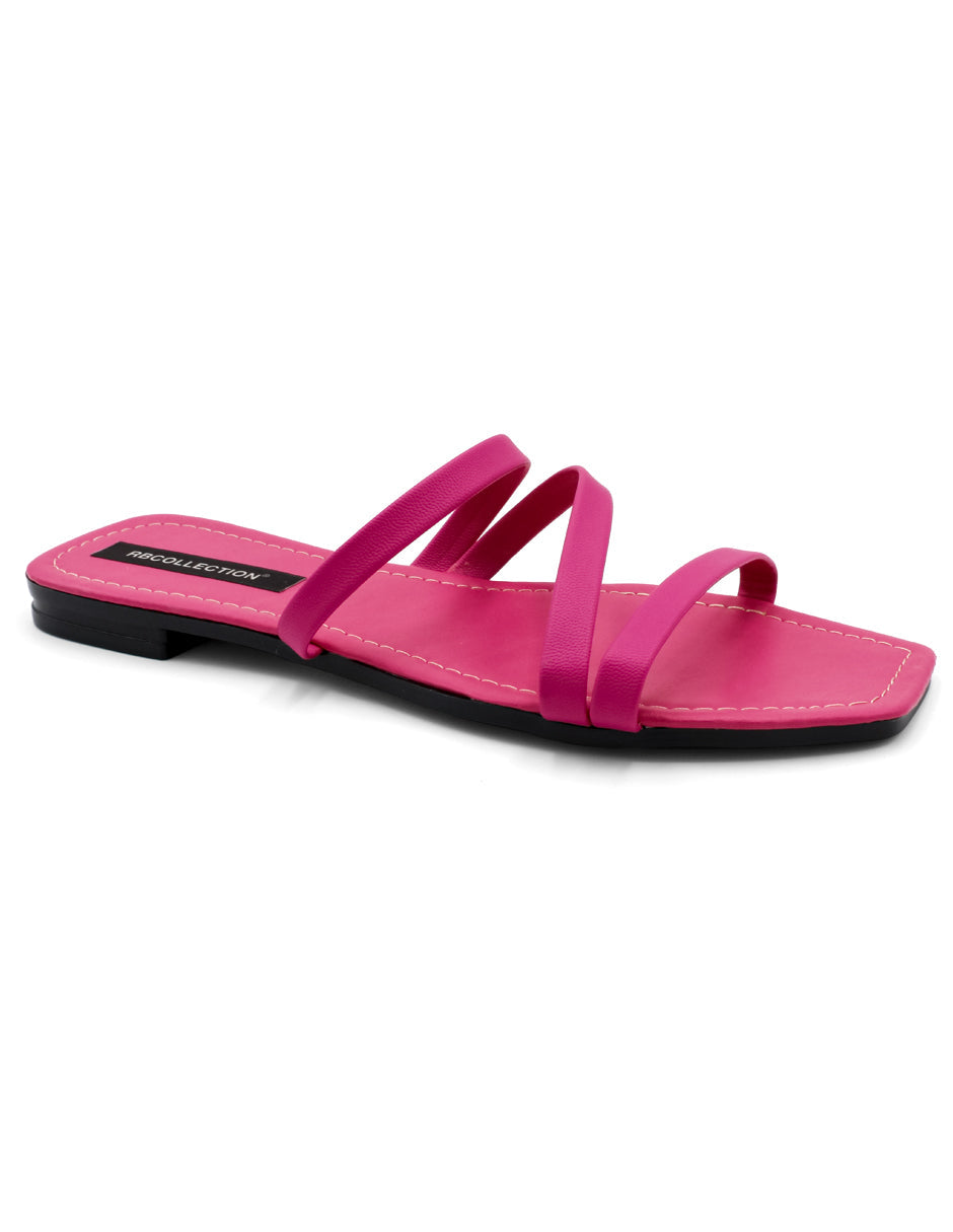 Sandalias de piso Exterior Piel sintética Color Rosa Para Mujer De RBBASICS