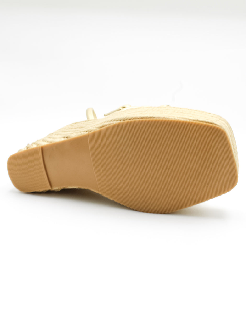 Sandalias con plataforma Exterior Piel sintética Color Dorado Para Mujer De RBCOLLECTION