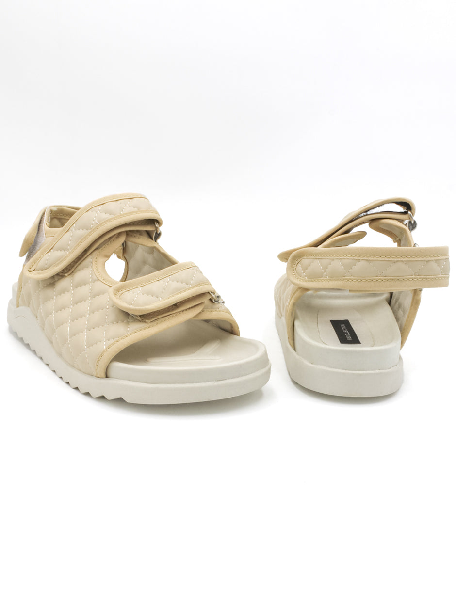 Sandalias de piso Exterior Sintético Color Beige  Para Mujer De RBCOLLECTION