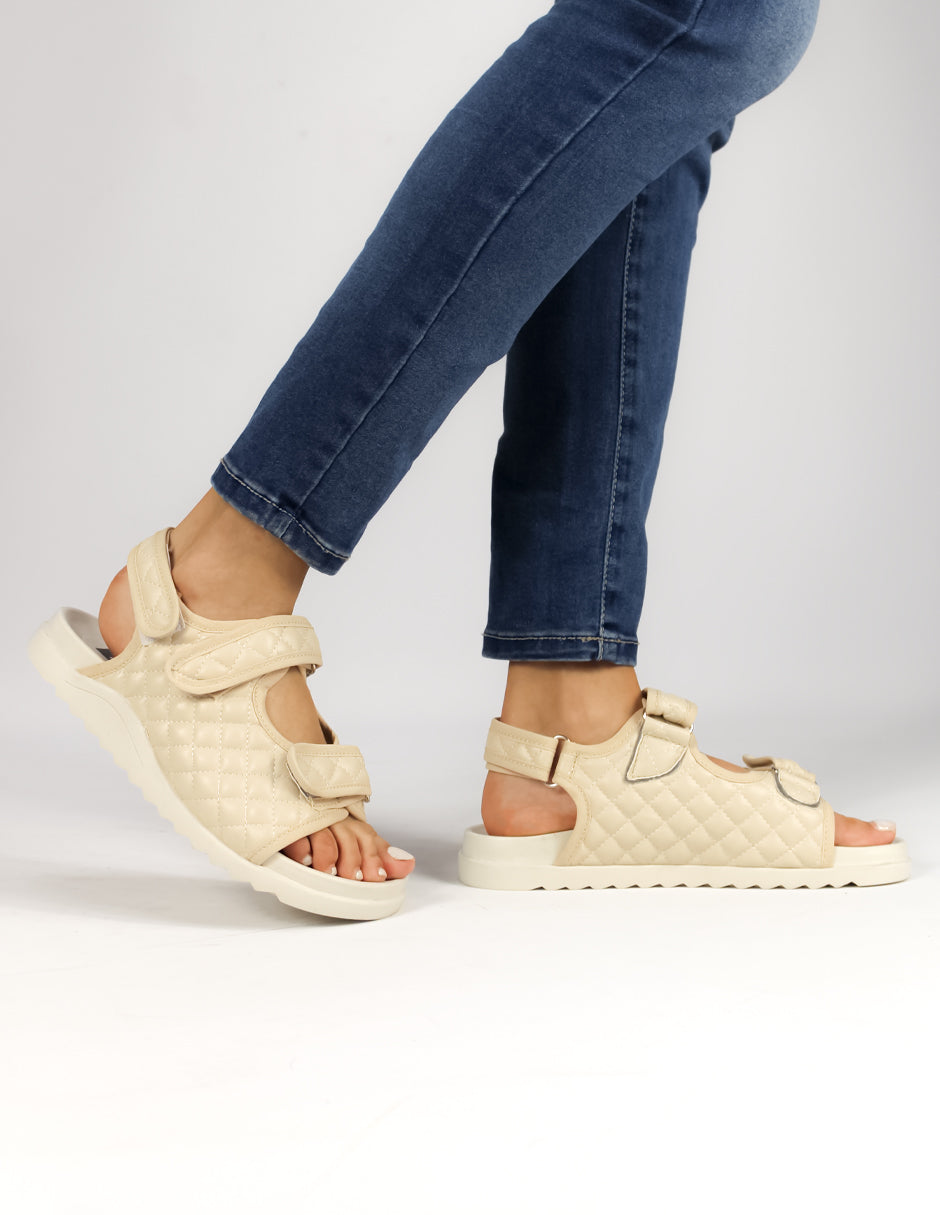 Sandalias de piso Exterior Sintético Color Beige  Para Mujer De RBCOLLECTION