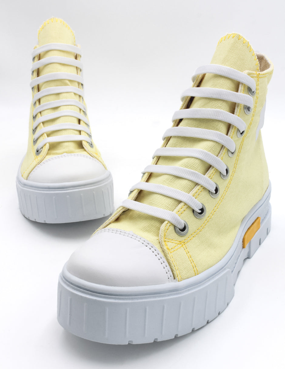 Tenis botín Exterior Textil Color Amarillo Para Mujer De RBCOLLECTION