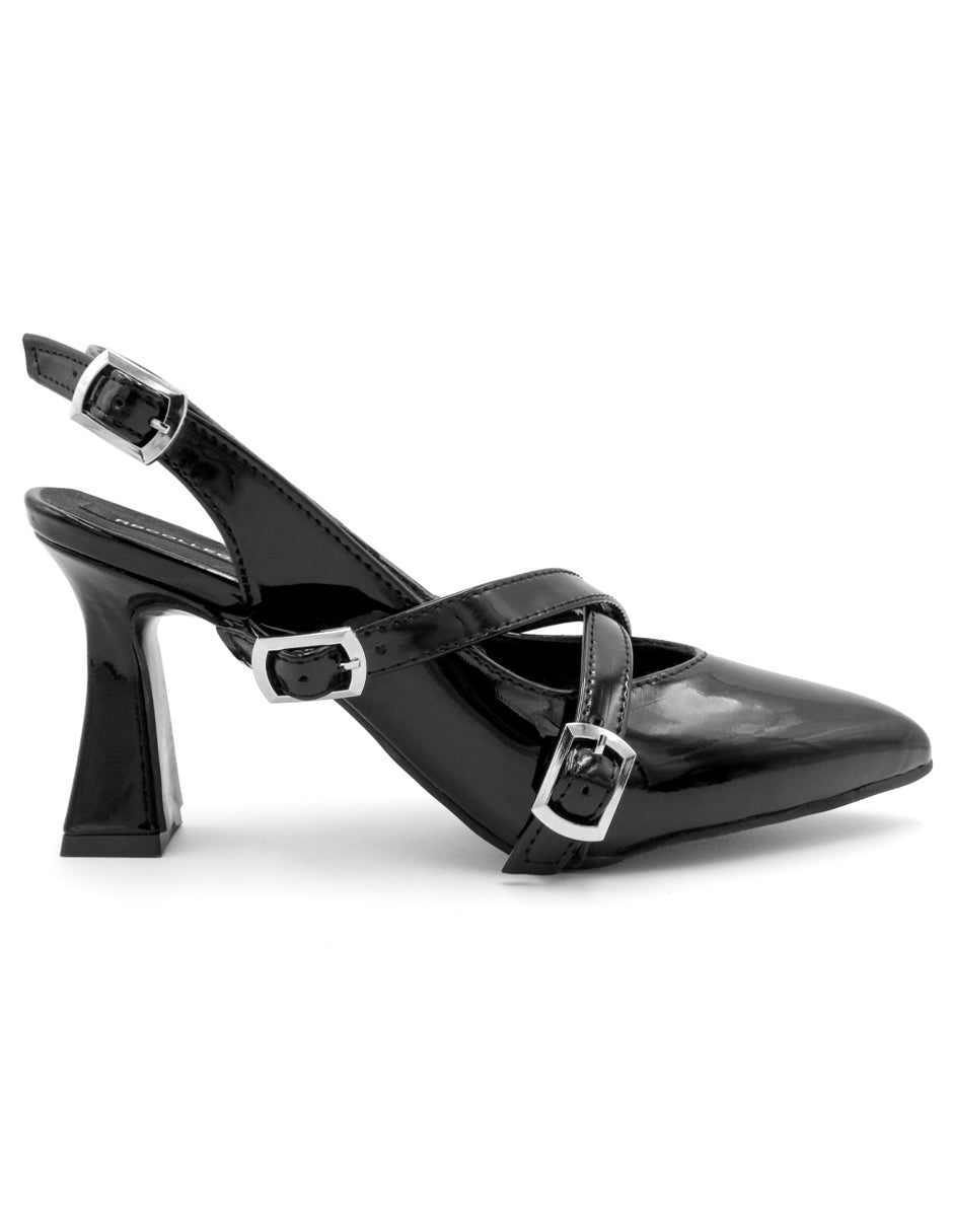 Zapatillas Exterior Charol Color Negro Para Mujer De RBCOLLECTION