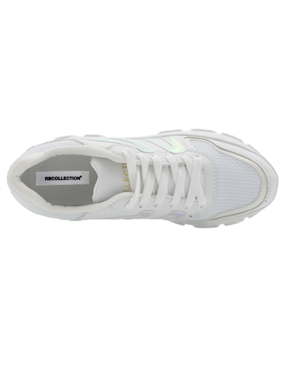 Tenis tipo deportivo Exterior Piel vegana Color Blanco Para Mujer De RBCOLLECTION