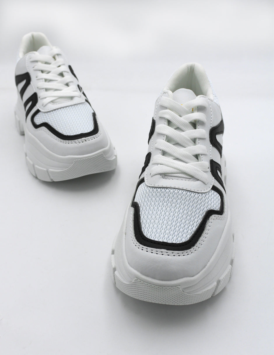 Tenis tipo deportivo Exterior Piel vegana Color Blanco Para Mujer De RBCOLLECTION