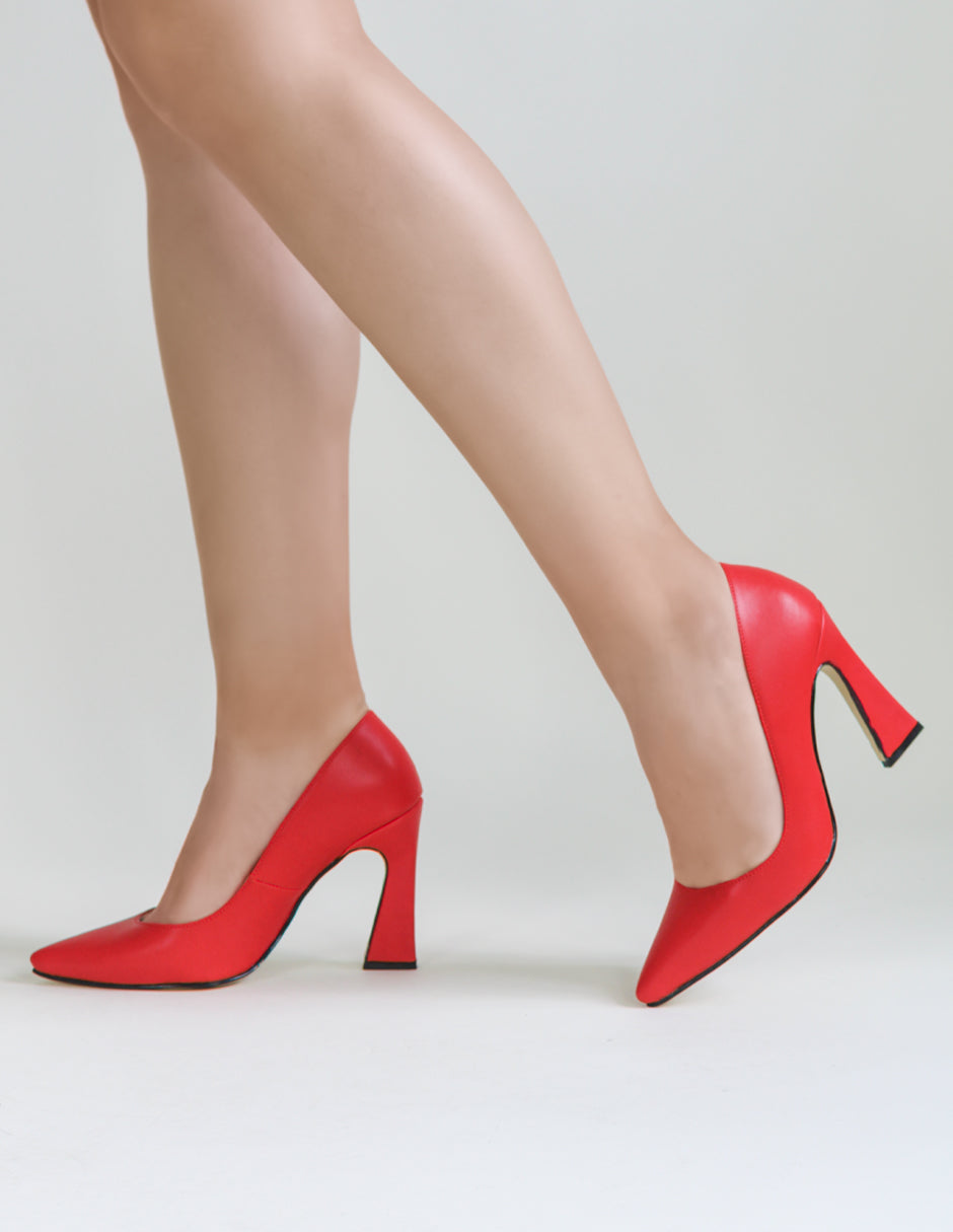 Zapatillas Rennata en Piel vegana Color Rojo