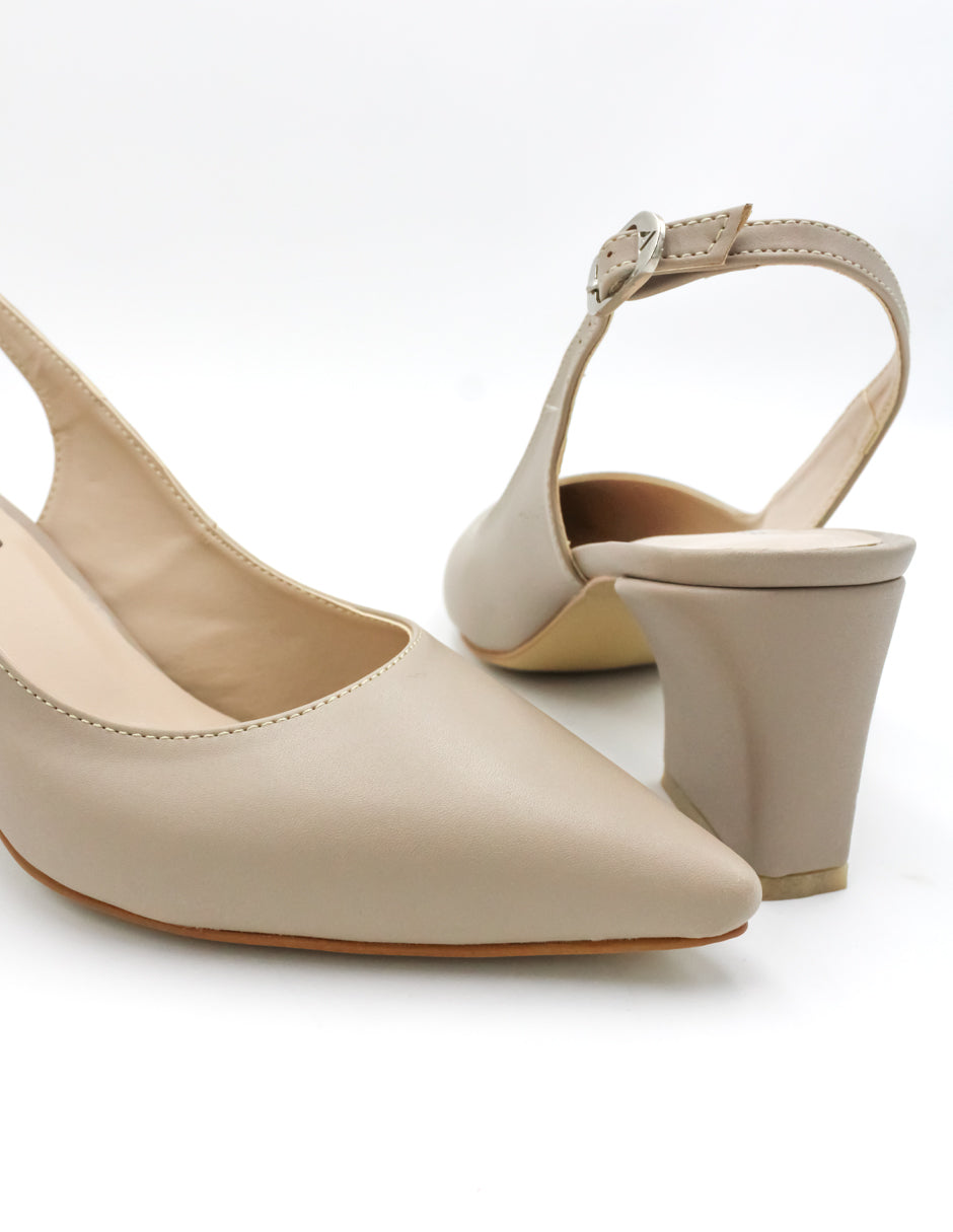 Zapatillas Triana en Piel vegana Color Beige