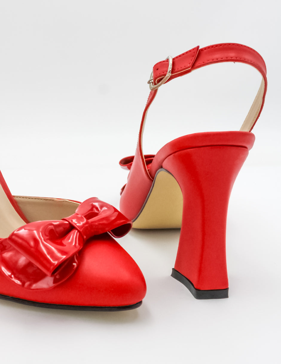Zapatillas Elise en Piel vegana Color Rojo