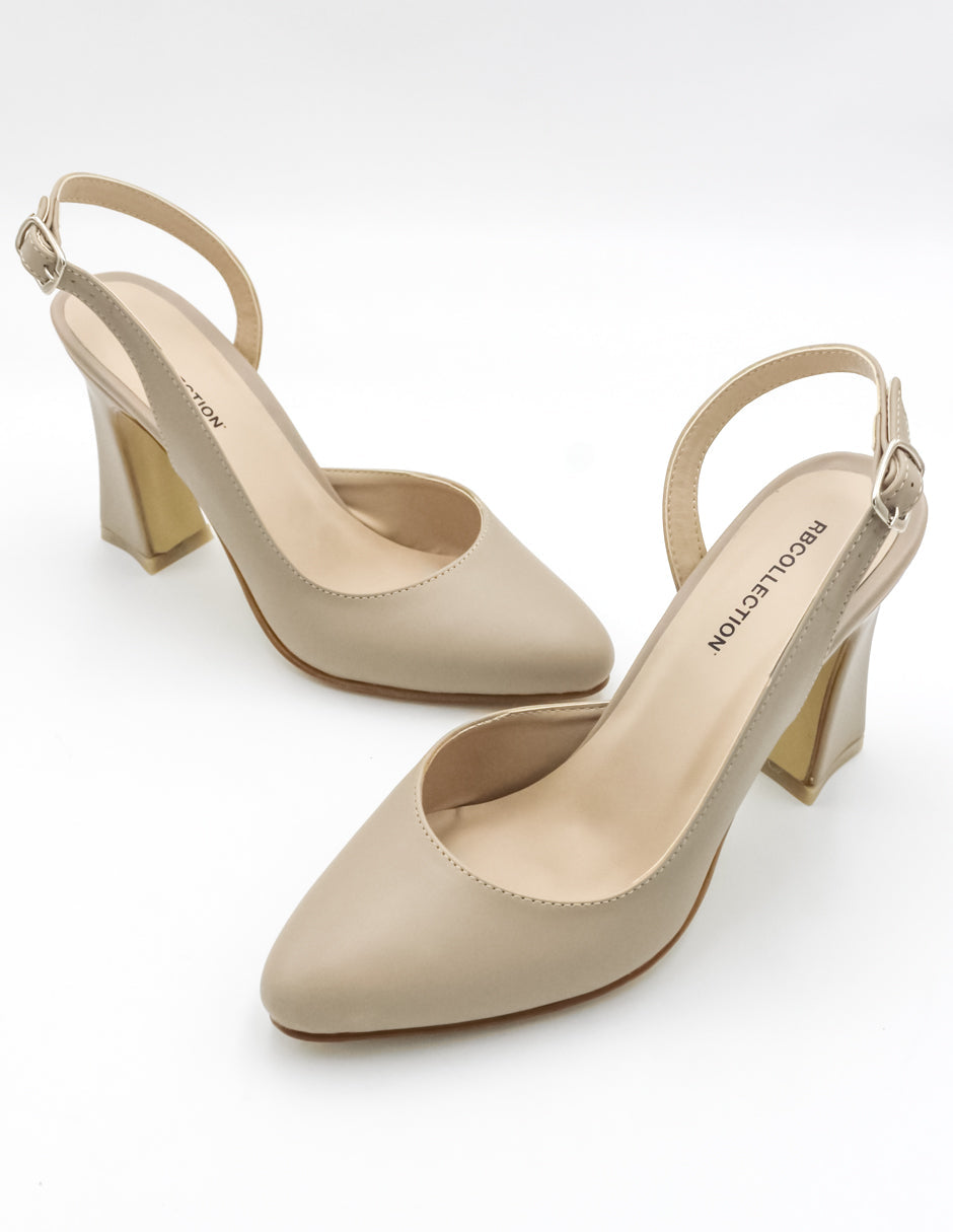 Zapatillas Elise en Piel vegana Color Beige