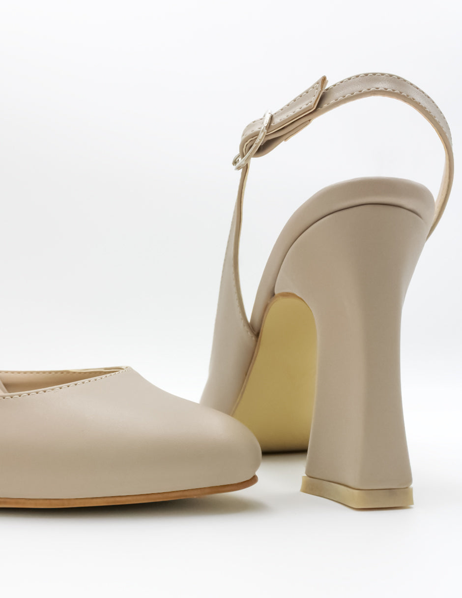 Zapatillas Elise en Piel vegana Color Beige