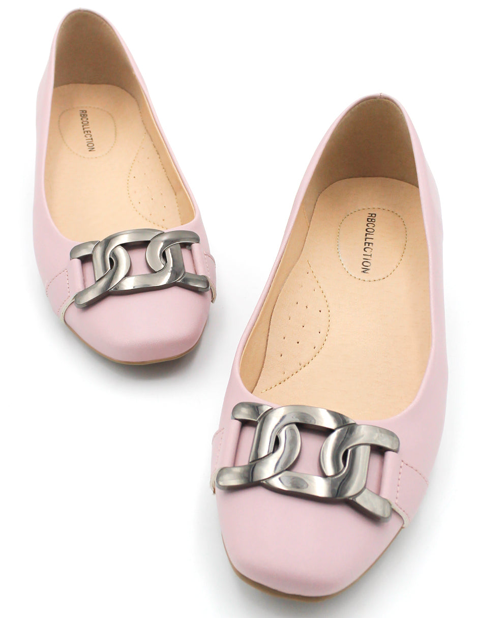 Zapatillas Bellina en Piel vegana Color Rosa