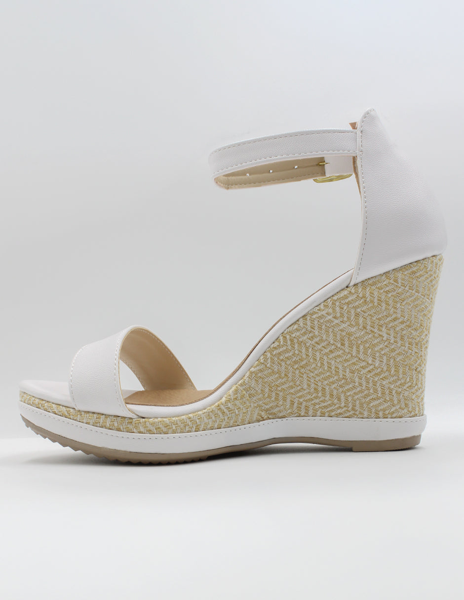 Sandalias con plataforma Serena en Piel vegana – Blanco