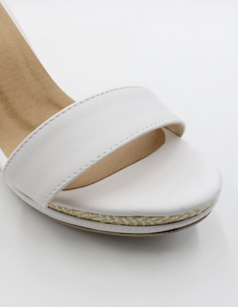 Sandalias con plataforma Serena en Piel vegana – Blanco