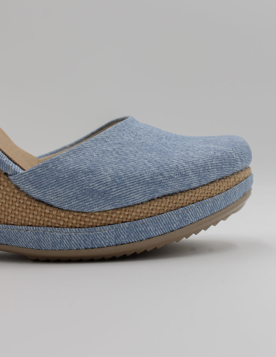 Sandalias con plataforma Oria en Textil – Azul