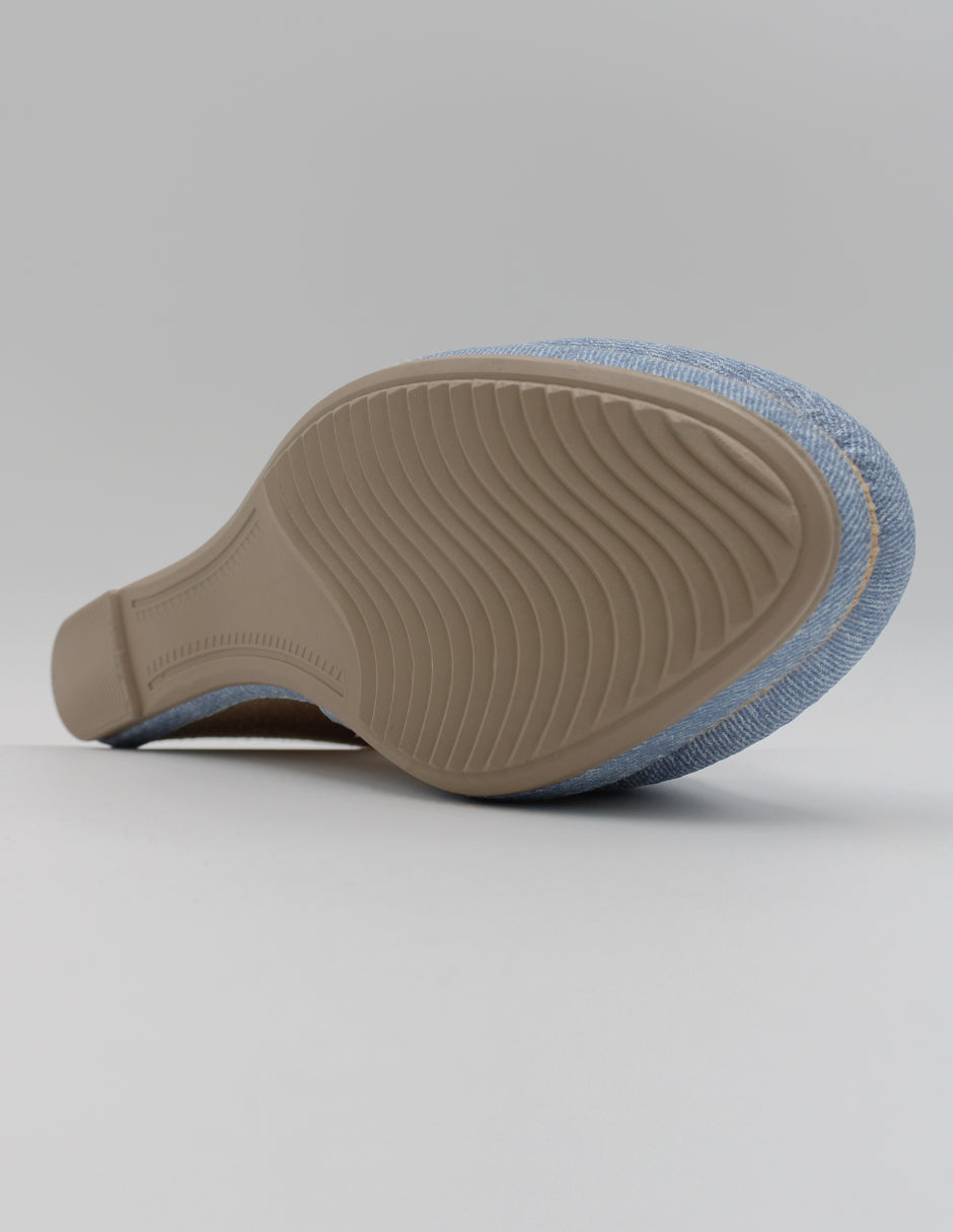 Sandalias con plataforma Oria en Textil – Azul