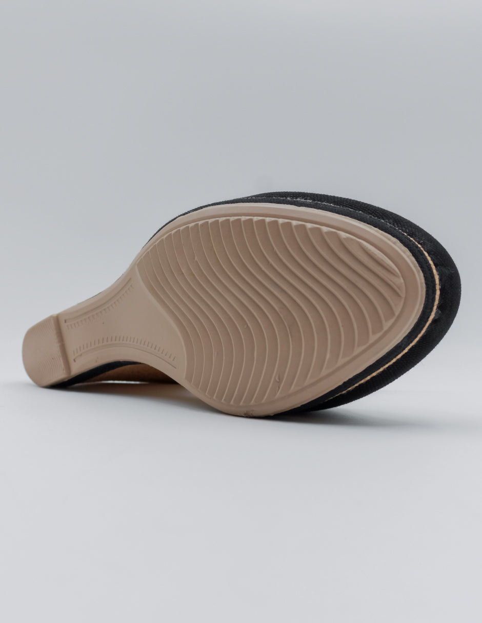 Sandalias con plataforma Oria en Textil – Negro