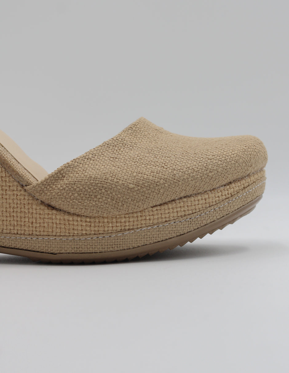 Sandalias con plataforma Oria en Textil – Beige