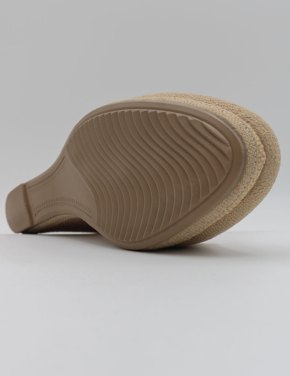 Sandalias con plataforma Oria en Textil – Beige