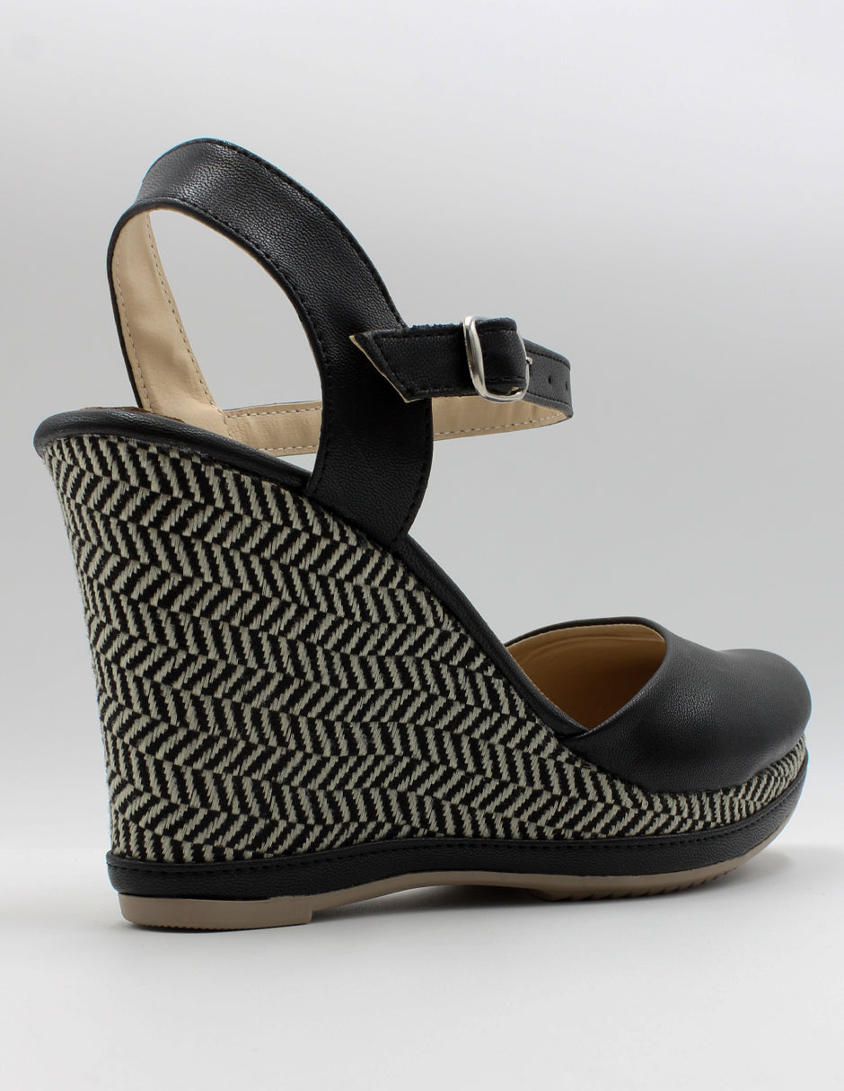 Sandalias con plataforma Oria en Piel vegana – Negro