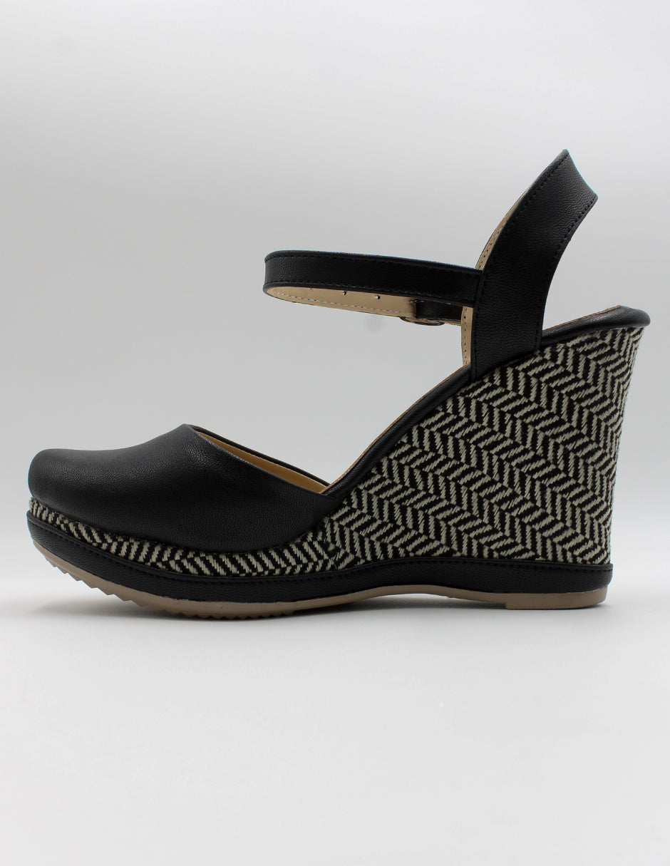 Sandalias con plataforma Oria en Piel vegana – Negro