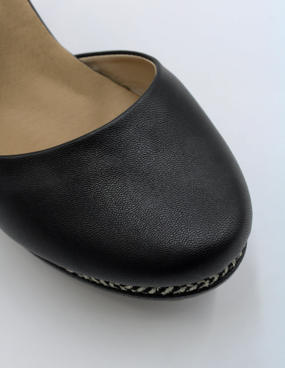 Sandalias con plataforma Oria en Piel vegana – Negro
