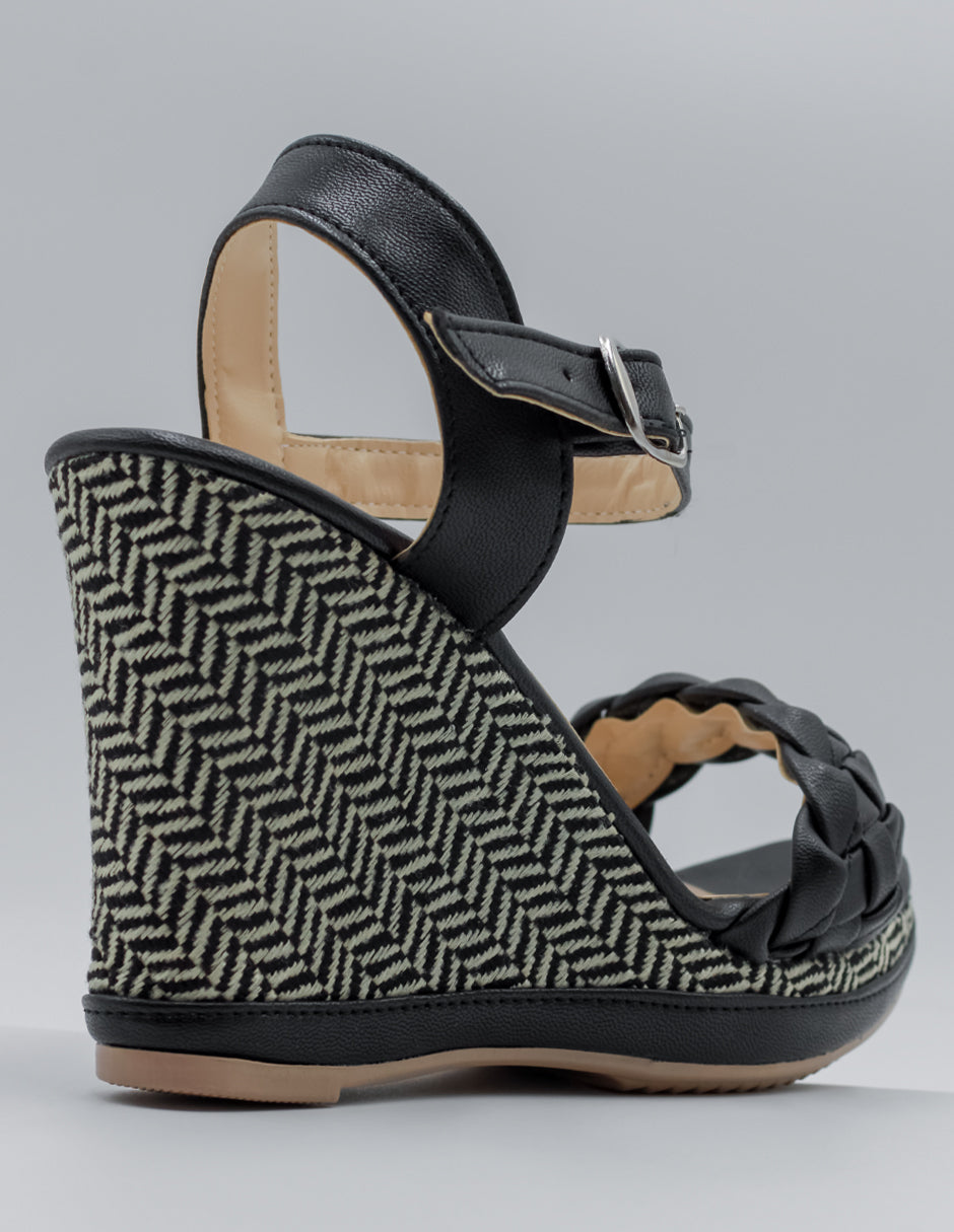 Sandalias con plataforma Serena en Piel vegana – Negro