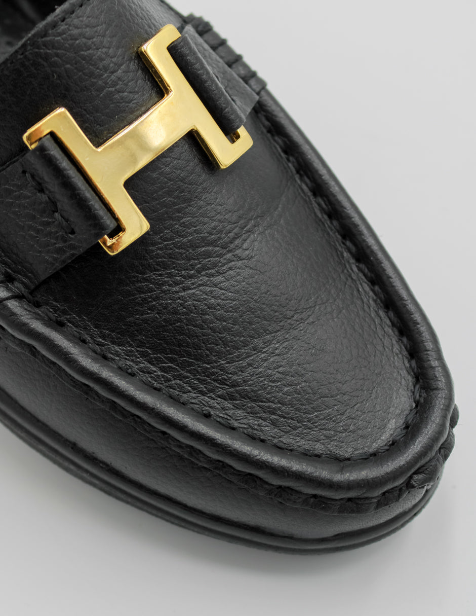 Mocasines Hand Made en Piel Color Negro