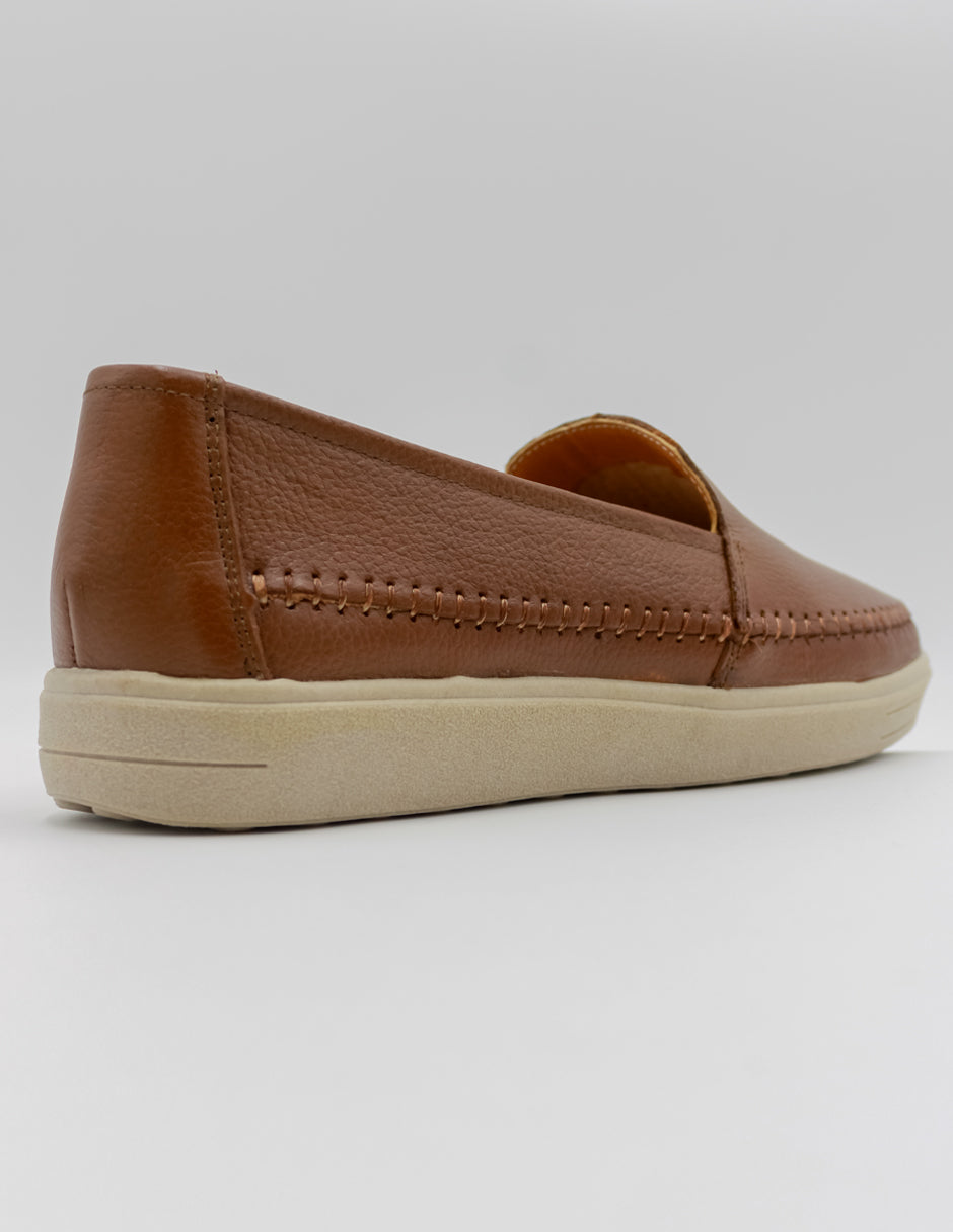 Mocasines Dalia en Piel Color Café