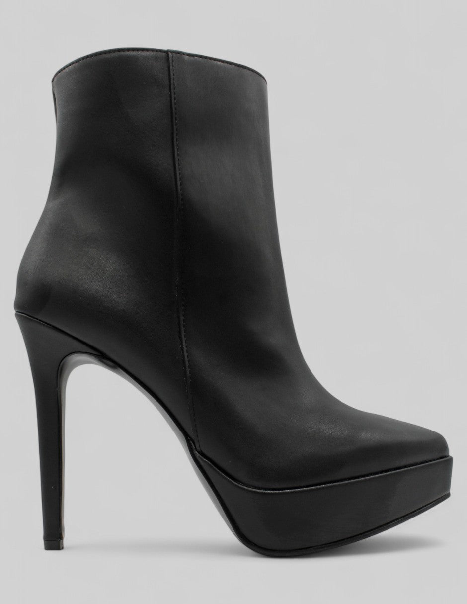 Botín con tacón Aurora en Piel vegana – Negro