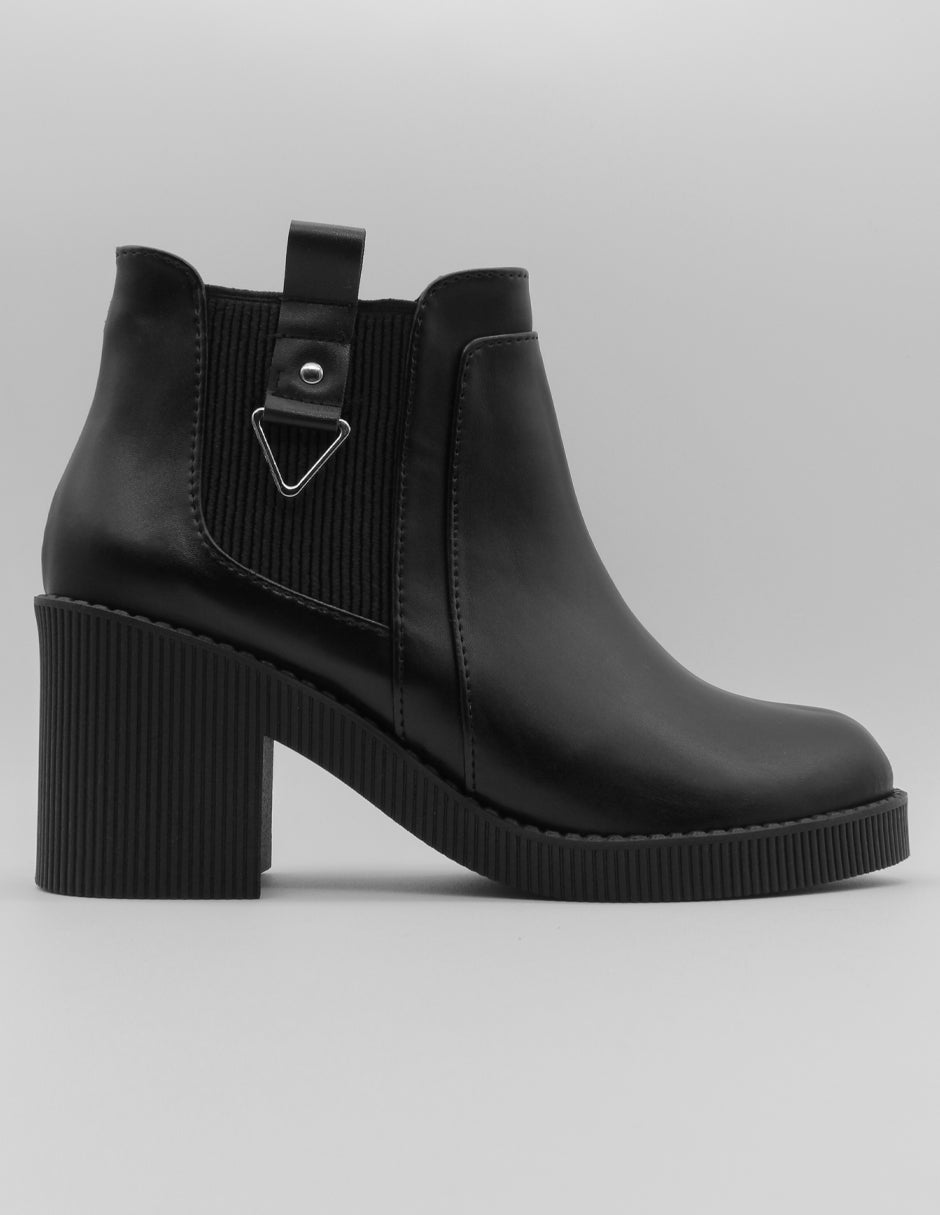 Botín con tacón Doro en Piel vegana – Negro