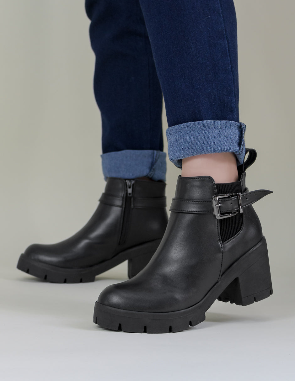 Botas casuales Noa en Piel vegana – Negro