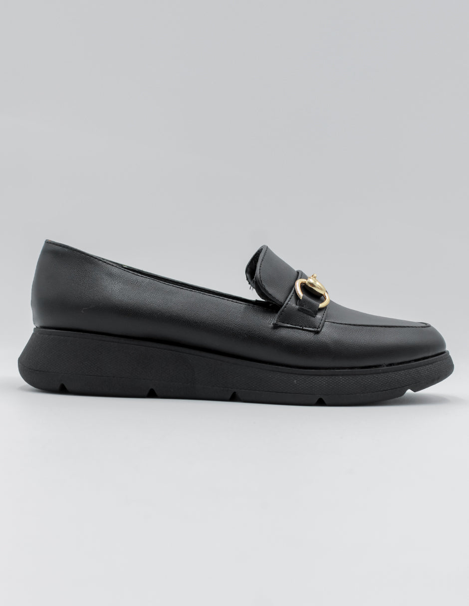 Mocasines Confort en Piel vegana Color Negro